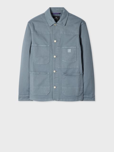 Paul Smith Powder Blue Garment-Dyed Denim Work Jacket
