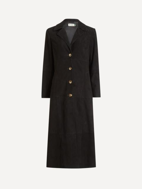 RIXO Astraea Black Suede Coat