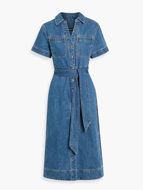 VERONICA BEARD Tabby denim midi shirt dress