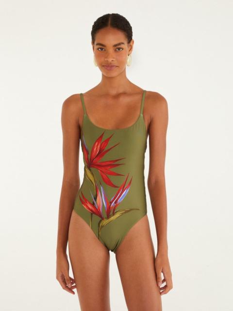 FARM RIO Dark Green Strelitzia One Piece