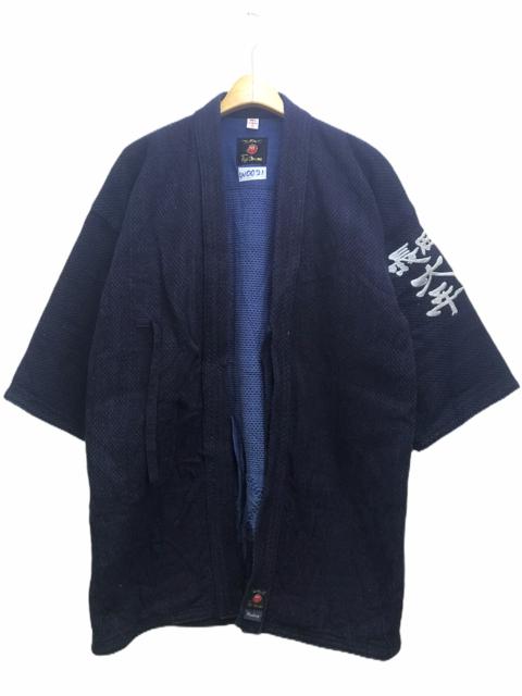Other Designers Japanese Brand - VINTAGE FUJI DARUMA NORAHI INDIGO COTTON KIMONO SANJURO