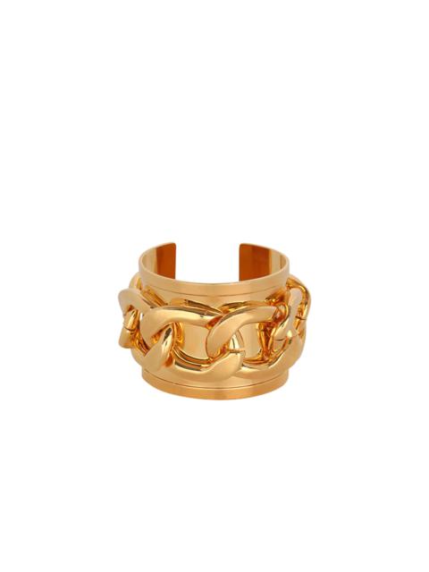 Brass chain cuff bracelet