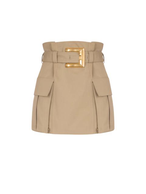 Balmain High-waisted gabardine skirt