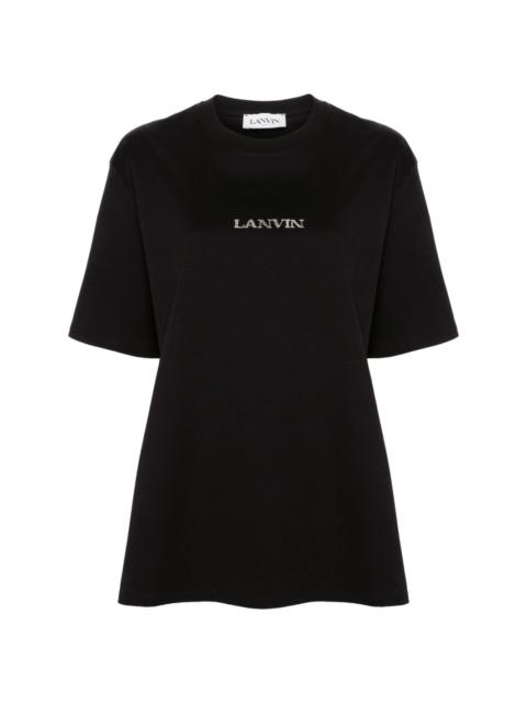 Lanvin logo-embroidered cotton T-shirt