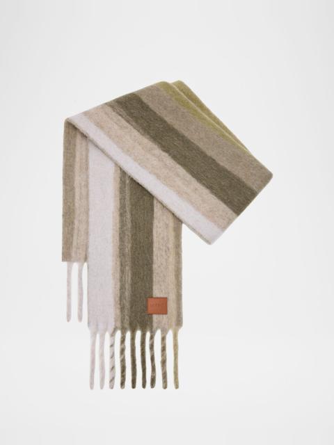 Loewe Alpaca Wool-Blend Jacquard Stripe Scarf