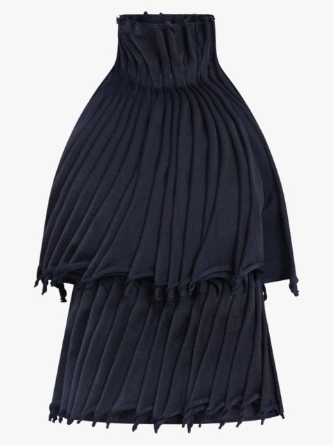 Alaïa LAYERED SLEEVELESS 3D PLEAT TOP | MIDNIGHT