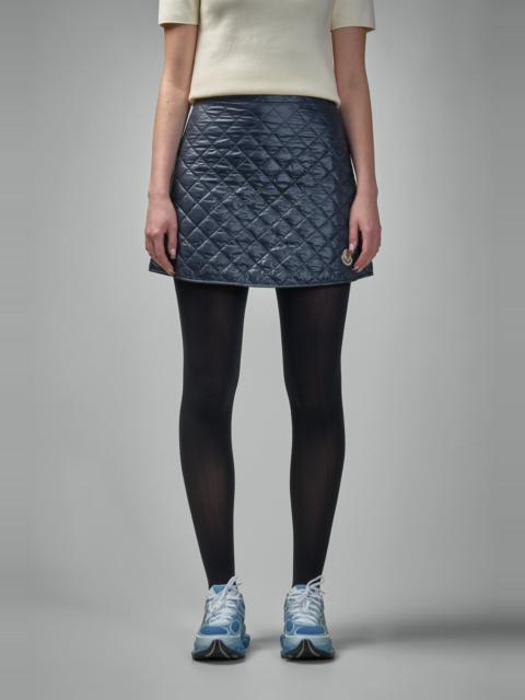 Moncler Cotton Gabardine Pleated Mini Skirt