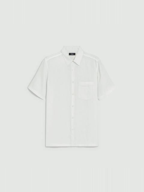 Theory Irving Short-Sleeve Shirt in Relaxed Linen