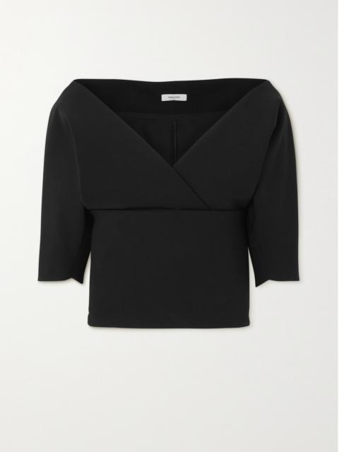 FERRAGAMO Layered Wool-blend Blouse