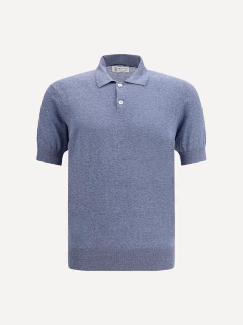 Brunello Cucinelli Linen and silk Polo Shirt