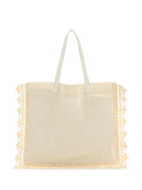 JW Anderson Ivory crochet shopping bag