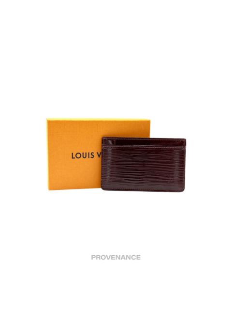 Louis Vuitton Louis Vuitton Card Holder Wallet - Burgundy Electric Epi