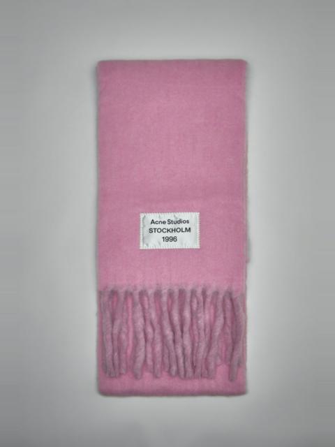 Acne Studios Logo Patch Fringed Scarf