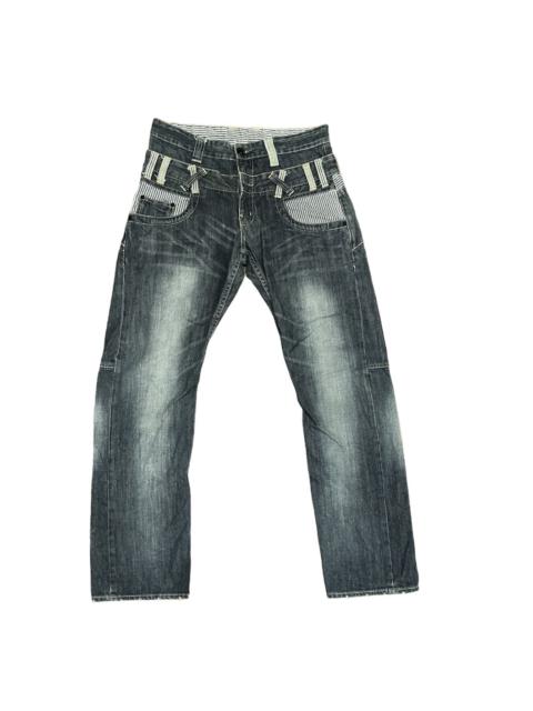 Other Designers Archival Clothing - Rare💥Japanese Double Waisted Denim Jeans