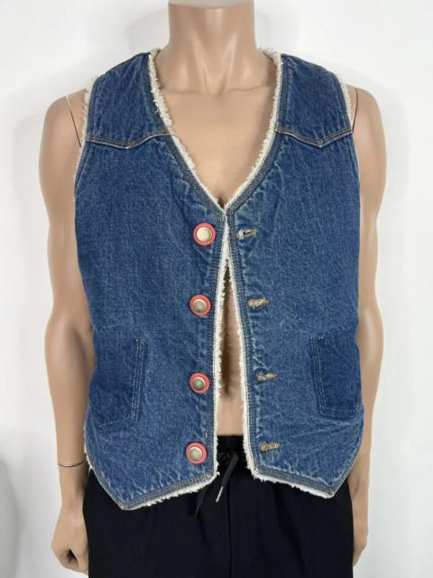 Maison Margiela Maison Margiela Artisanal Faux Shearling and Jeans Vest