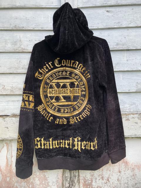 Other Designers Japanese Brand - Original Remakgear Printed Velvet Hoodie