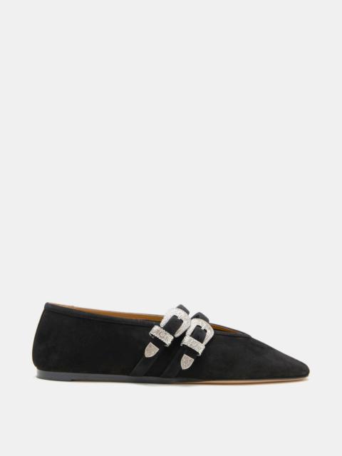 LE MONDE BÉRYL Ballet Claudia Slipper / Black Suede
