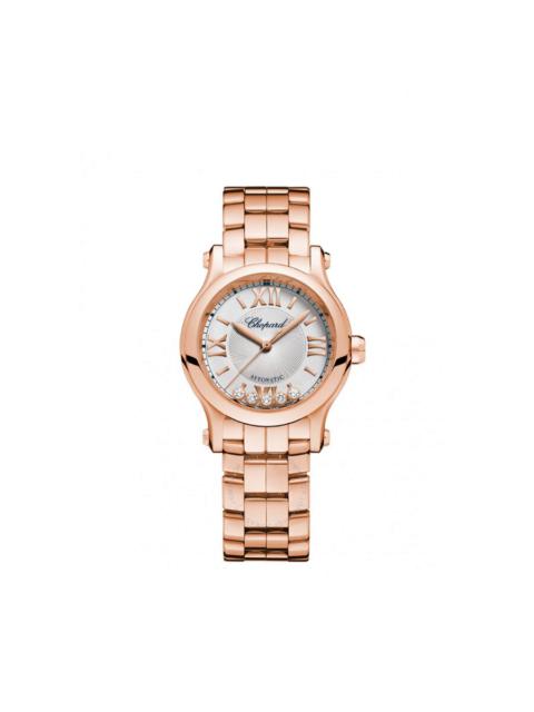 Chopard Chopard Happy Sport Silver Tone Dial 18 Carat Rose Gold Ladies Watch 274893-5003