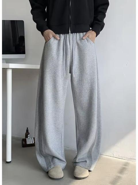 Other Designers Japanese Brand - ULTRA BAGGY WIDE-LEG HEATHER GREY SWEATPANTS (Y2K STREETWEAR