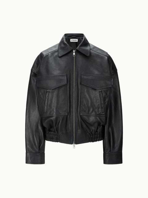 STAUD STAUD EUGENE LEATHER JACKET BLACK