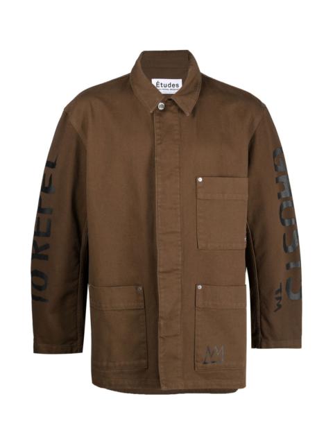 Étude GRAPHIC-PRINT DENIM JACKET