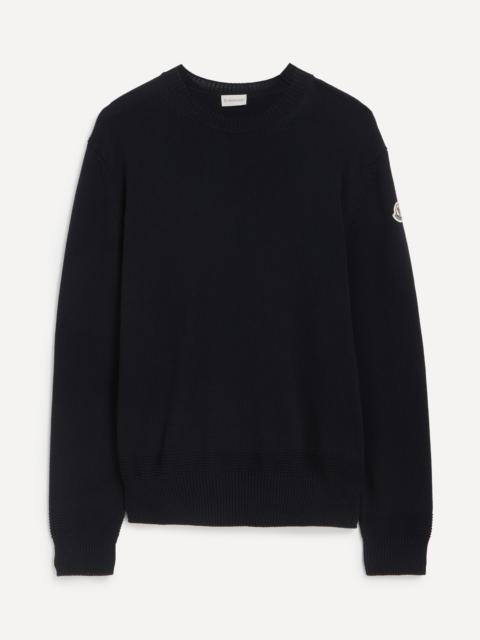 Moncler Navy Cotton Crew-Neck Jumper