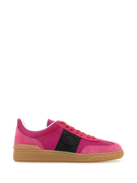 Valentino Valentino Garavani Men Pink Suede And Fabric Upvillage Sneakers