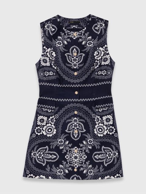 maje Mini bandana print dress