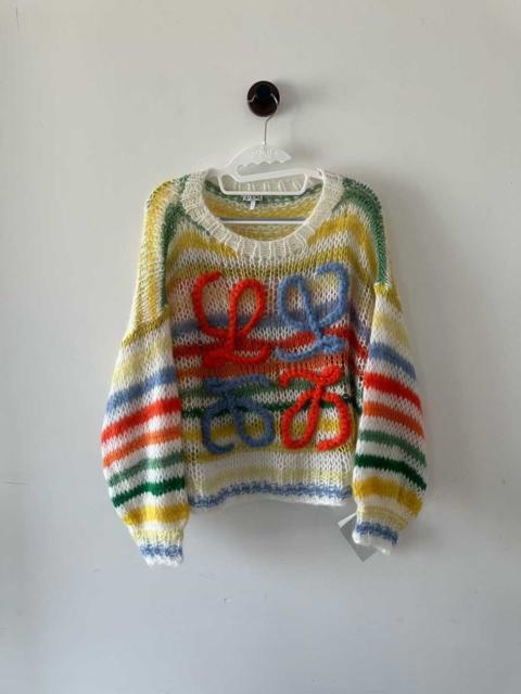 Loewe Loewe rainbow striped mohair sweater