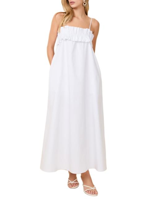 Solid & Striped Solid & Striped The Sophie Poplin Maxi Dress in Optic White at Nordstrom