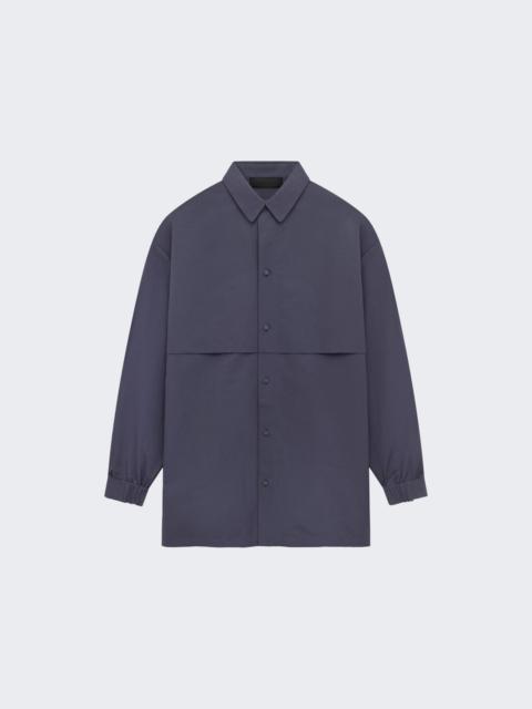 ESSENTIALS Military Nylon Overshirt Marine Blue