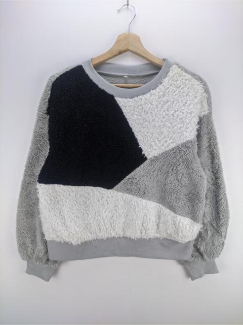 Other Designers Vintage - Steals🔥Fleece Sweatshirt Patchwork Style