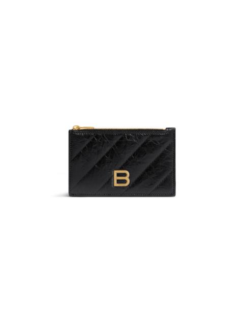 BALENCIAGA Women's Crush Long Coin And Card Holder Quilted in Black