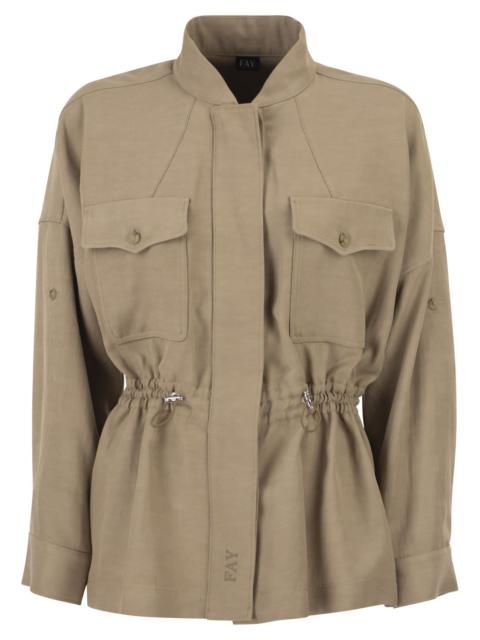Other Designers Fay Women Overshirt In Viscose And Washed Linen
