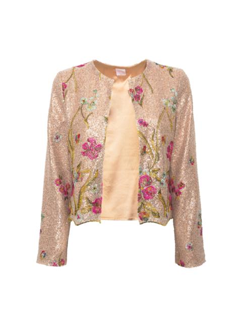 LORETTA CAPONI Azurite Embroidered Jacket light pink