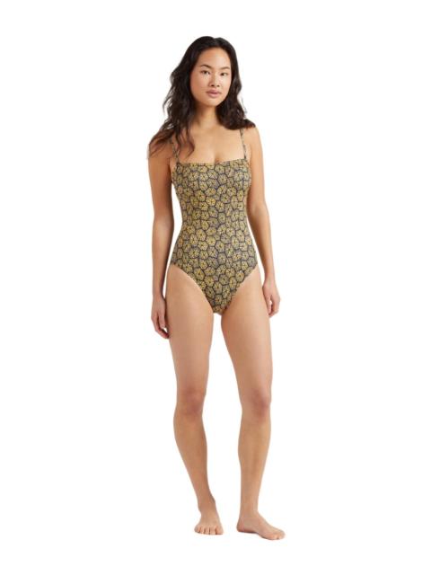Vilebrequin Vilebrequin Women's Carapaces Jersey Bustier One-Piece Swimsuit in Bleu Marine at Nordstrom