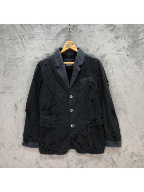 Other Designers Marithe Francois Girbaud - MFG TRASHED DISTRESSED DESIGN JACKET #5761-205