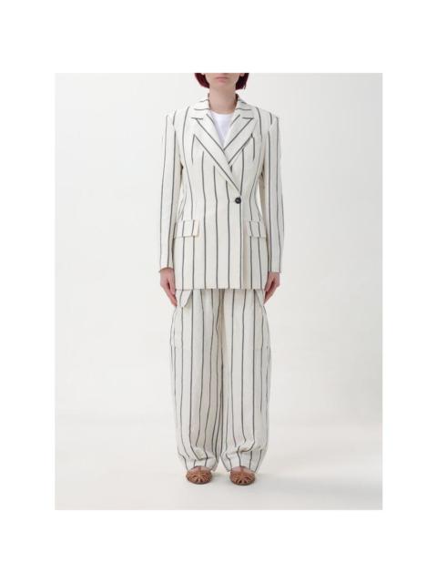 Brunello Cucinelli Brunello Cucinelli Panama Striped Linen Cotton Blazer