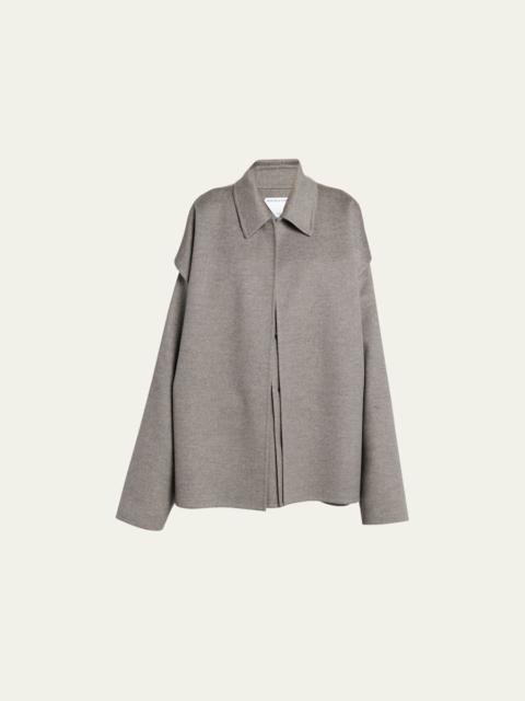 Bottega Veneta Oversized Light Double Wool Cashmere Jacket