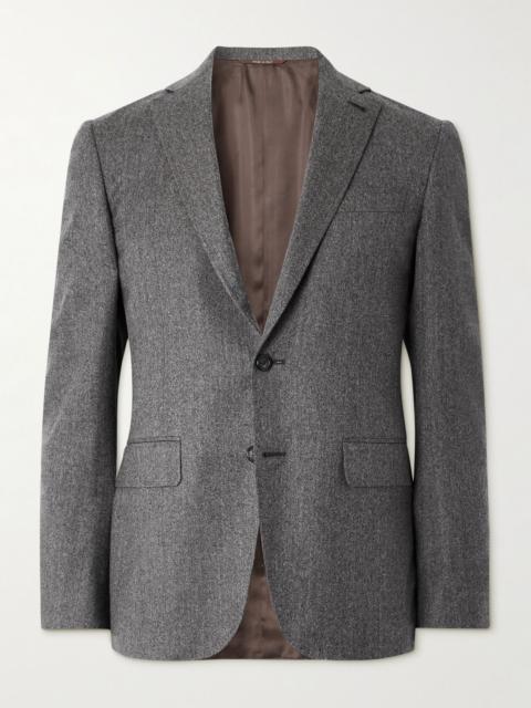 Canali Impeccabile Double-Breasted Wool Suit Jacket Gray