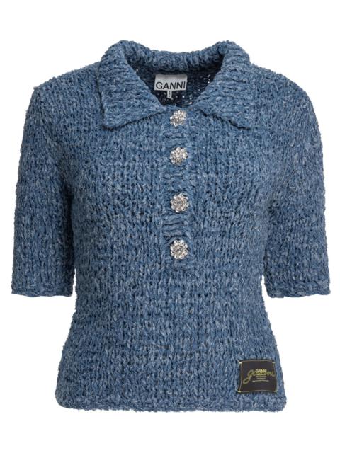 GANNI Ganni Handknit Polo Shirt