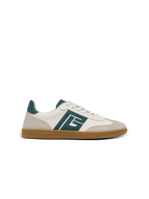 Balmain Balmain Swan suede and smooth leather trainers