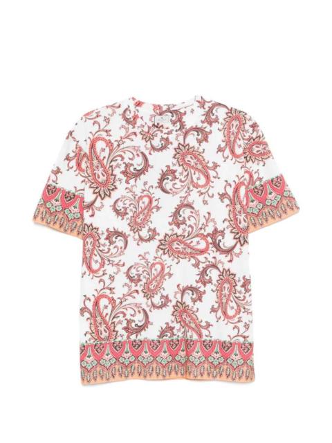 Etro Etro Men T-Shirt With Paisley Trim