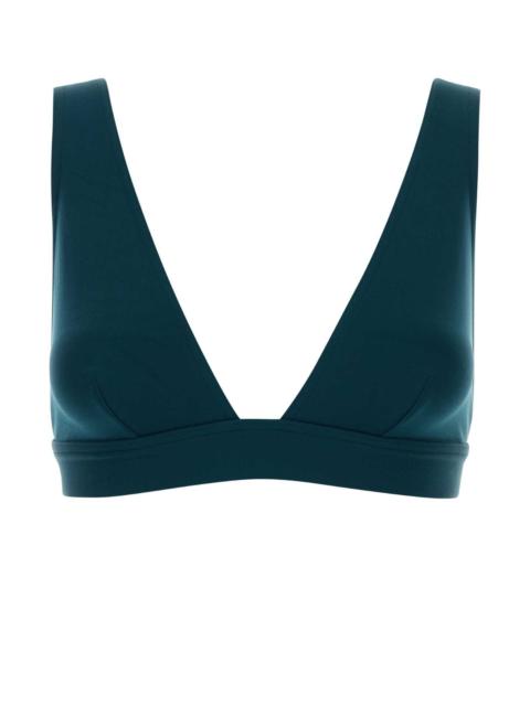 ERES Eres Women Petrol Blue Stretch Nylon Chrome Bikini Top