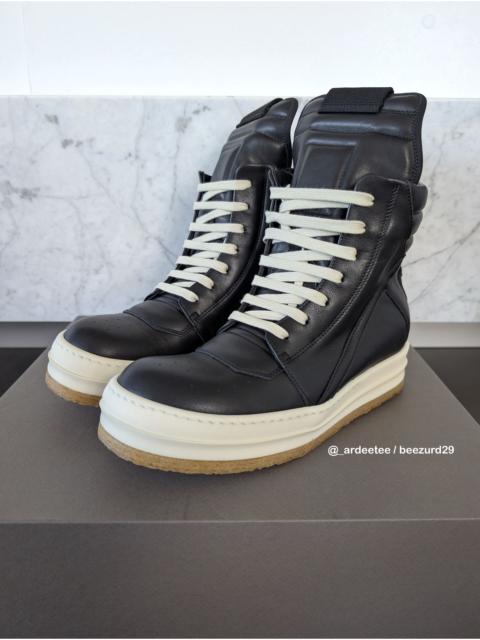 Rick Owens 💥LEATHER CREEP CREPE SOLE GEOBASKET SNEAKERS FW25