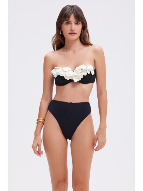 PatBO BREEZE JACQUARD HIGH WAIST BIKINI BOTTOM