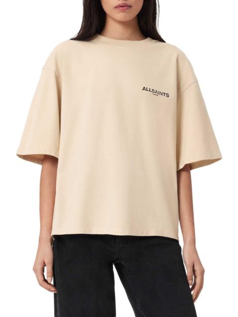 ALLSAINTS AllSaints Halis Amelie Oversize Cotton Graphic T-Shirt in Sandy White at Nordstrom