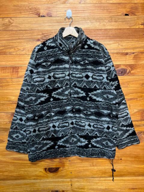 Other Designers Vintage - BAYLEAF ARCH NATIVE DESIGN FLEECE JACKET