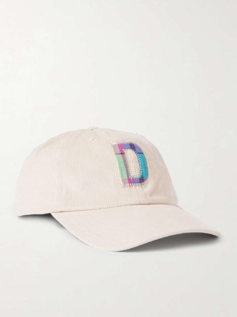 Logo-Appliquéd Cotton-Corduroy Baseball Cap