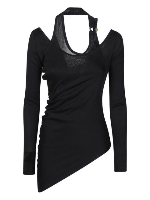 Jean Paul Gaultier ring-detail asymmetrical top
